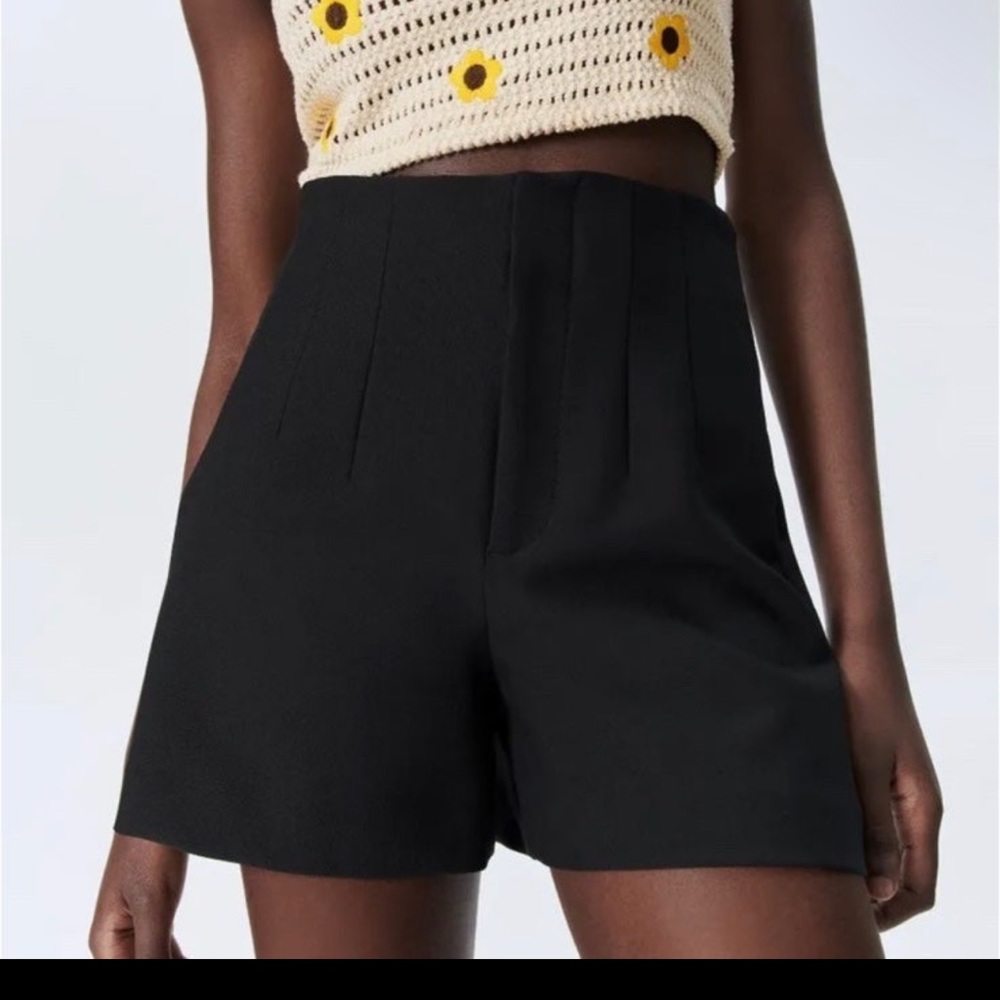 Zara High waisted trouser shorts